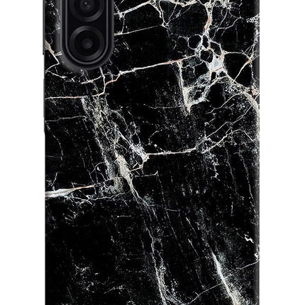 Black Marble Texture Samsung A17 5G Hard Case Back Cover by Casekaro