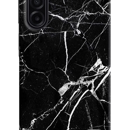 Black Marble Pattern Samsung A17 5G Hard Case Back Cover by Casekaro