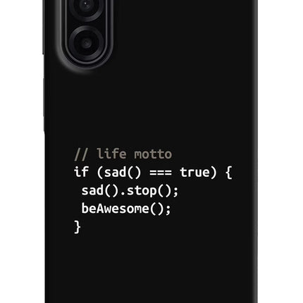 Life Motto Code Samsung A17 5G Hard Case Back Cover by Casekaro