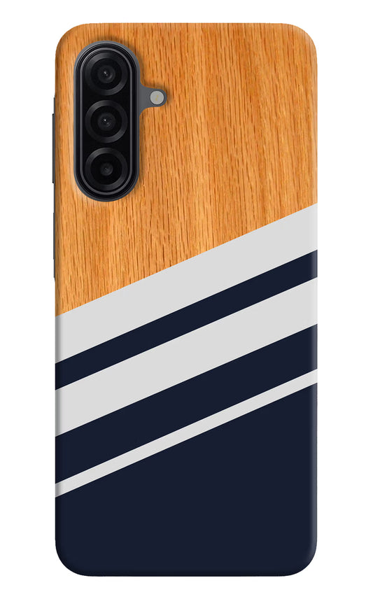Blue and white wooden Samsung A17 5G Hard Case Back Cover by Casekaro