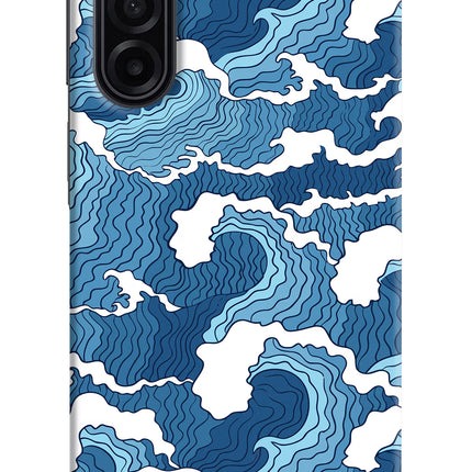 Blue Waves Samsung A17 5G Hard Case Back Cover by Casekaro