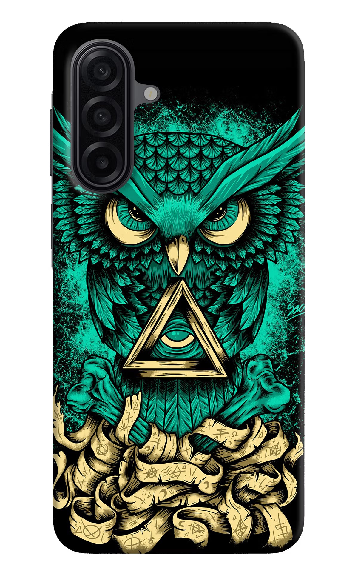 Green Owl Samsung A17 5G Hard Case Back Cover by Casekaro