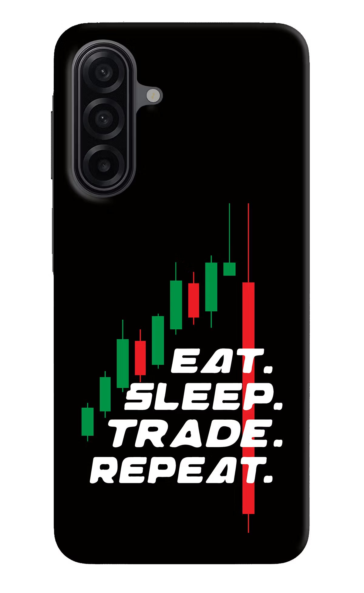 Eat Sleep Trade Repeat Samsung A17 5G Hard Case Back Cover by Casekaro