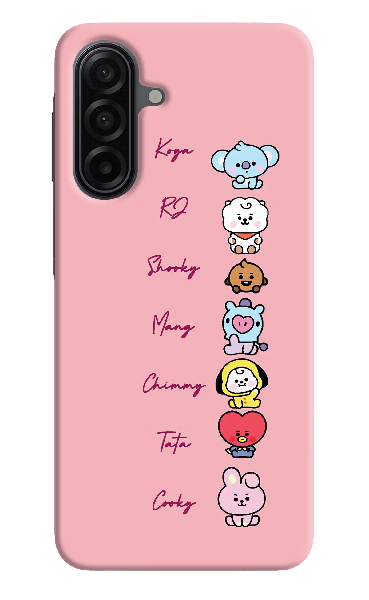 BTS names Samsung A17 5G Hard Case Back Cover by Casekaro