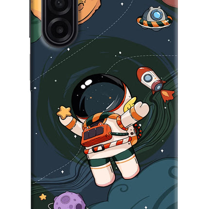 Cartoon Astronaut Samsung A17 5G Hard Case Back Cover by Casekaro