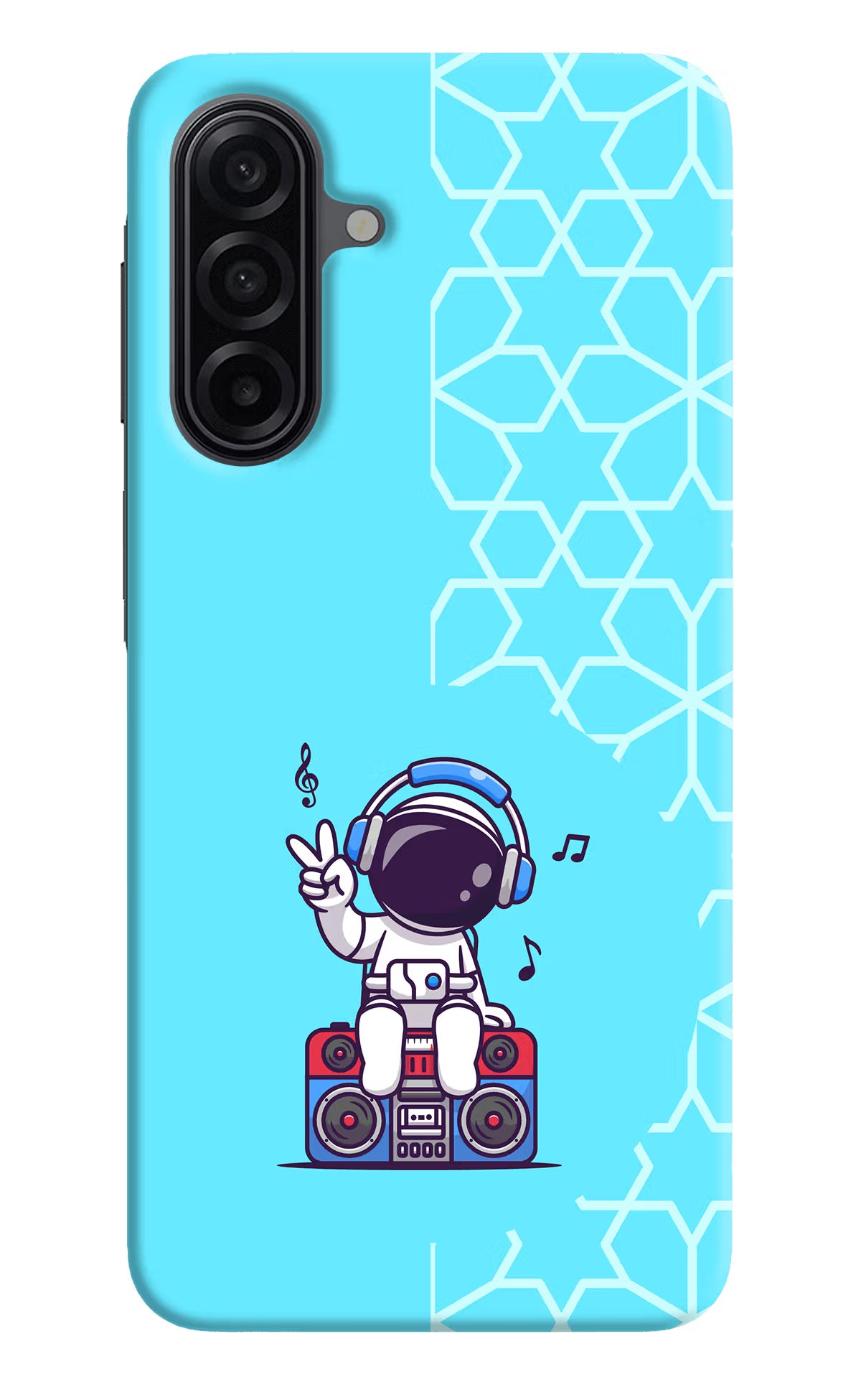 Cute Astronaut Chilling Samsung A17 5G Hard Case Back Cover by Casekaro