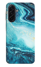 Blue Glitter Marble Samsung A17 5G Hard Case Back Cover by Casekaro