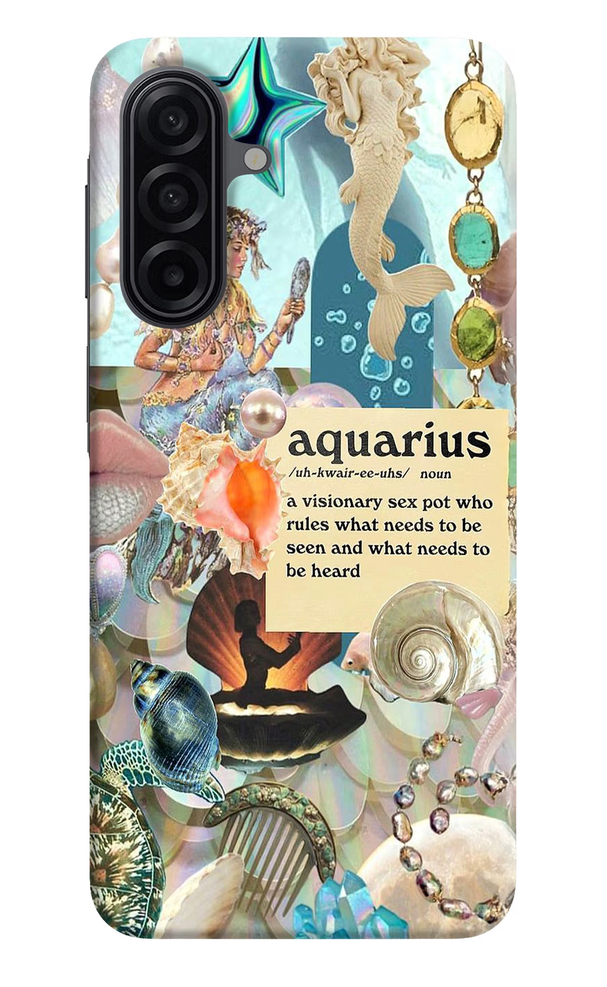 Aquarius Zodiac Samsung A17 5G Hard Case Back Cover by Casekaro