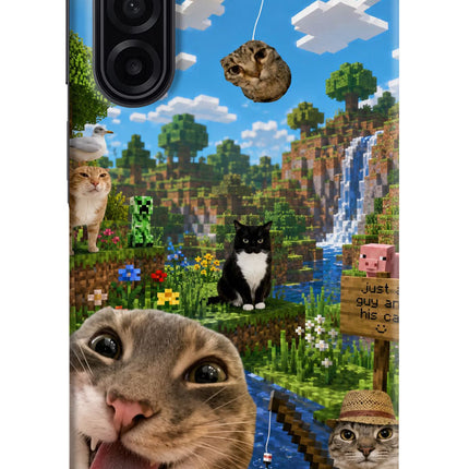 Minecraft Cat Chaos Samsung A17 5G Hard Case Back Cover by Casekaro