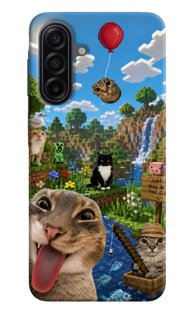 Minecraft Cat Chaos Samsung A17 5G Hard Case Back Cover by Casekaro