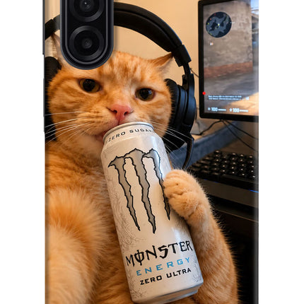 Gamer Cat Energy Samsung A17 5G Hard Case Back Cover by Casekaro
