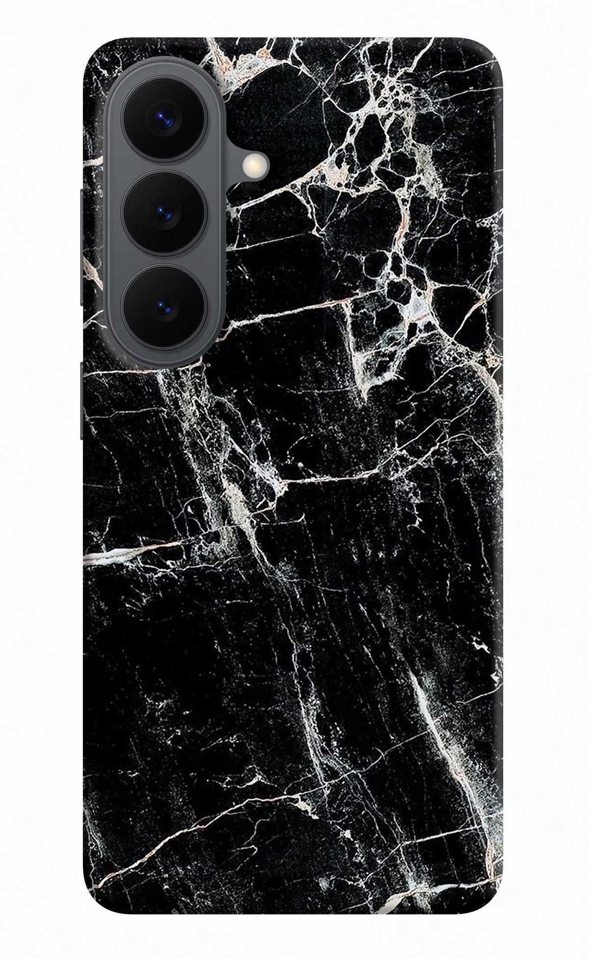 Black Marble Texture Samsung S26 Back Cover