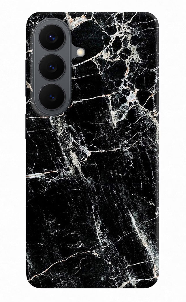 Black Marble Texture Samsung S26 Back Cover
