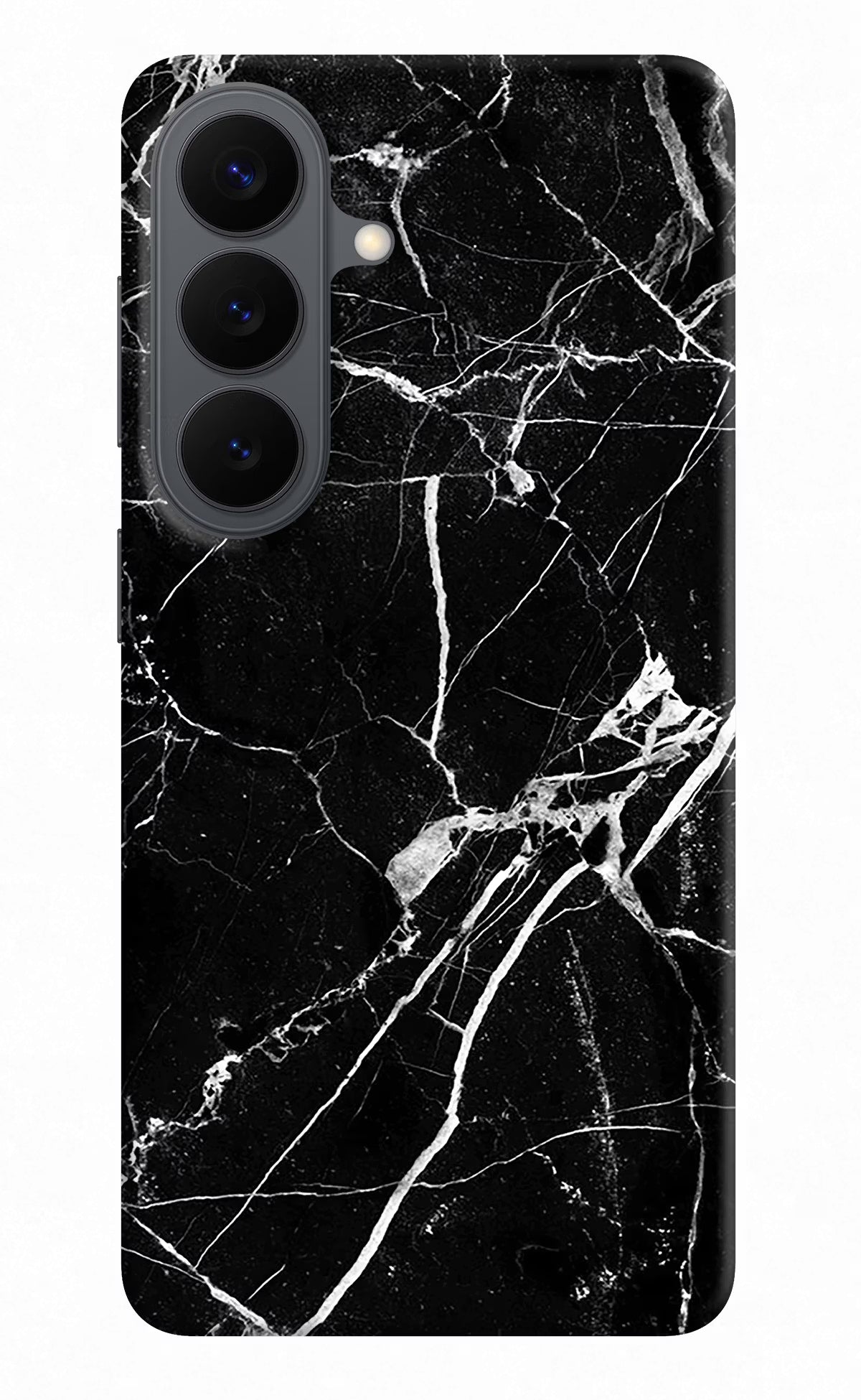 Black Marble Pattern Samsung S26 Back Cover