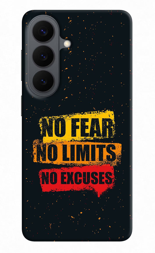 No Fear No Limits No Excuse Samsung S26 Back Cover