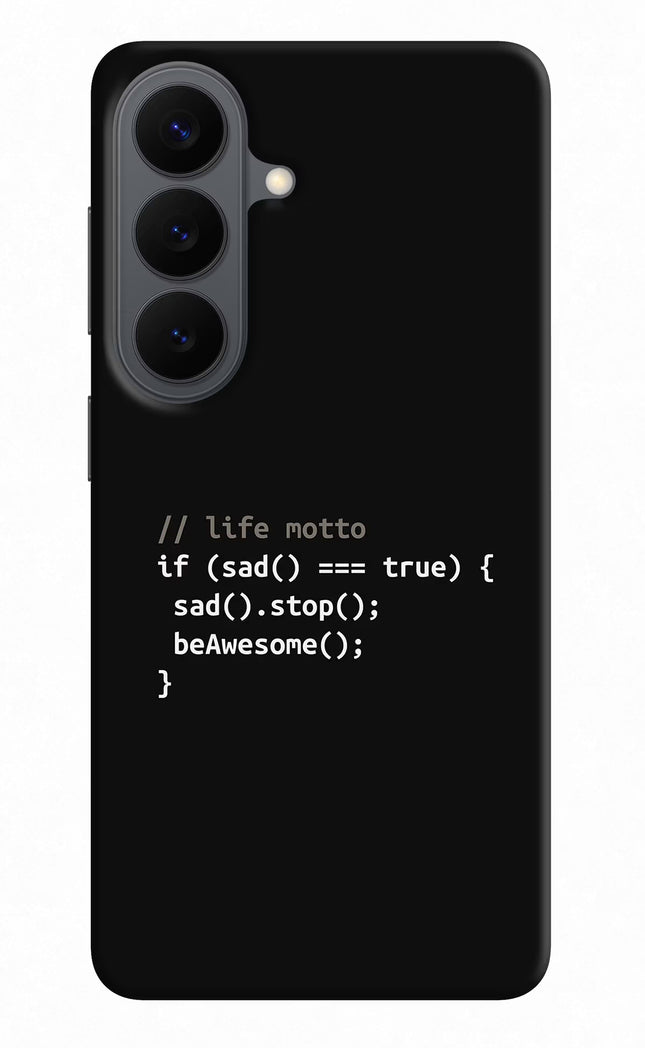 Life Motto Code Samsung S26 Back Cover