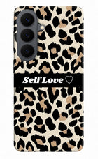 Leopard Print Self Love Samsung S26 Hard Case Back Cover by Casekaro