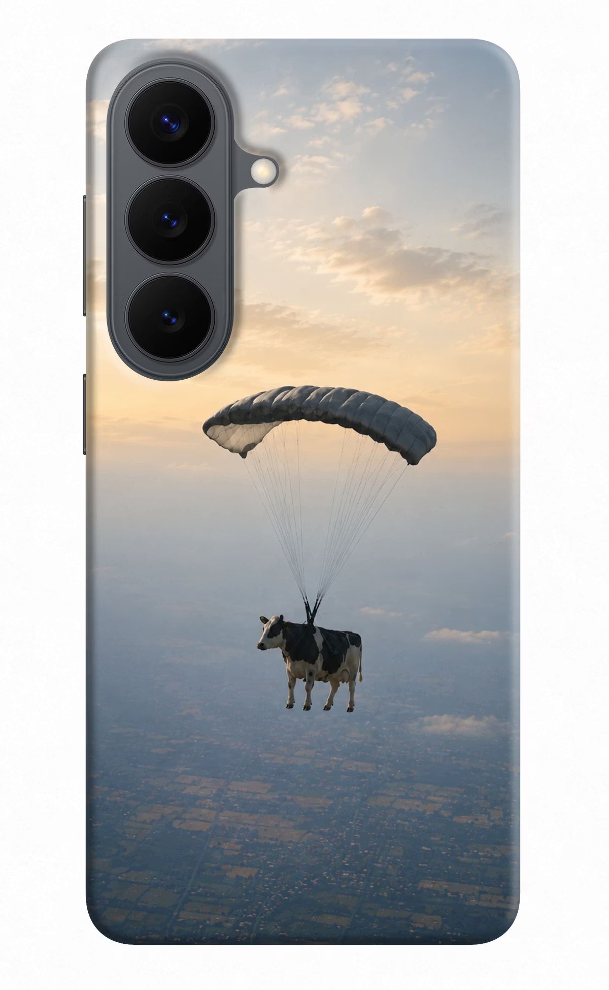 Skydiving Cow Samsung S26 Back Cover