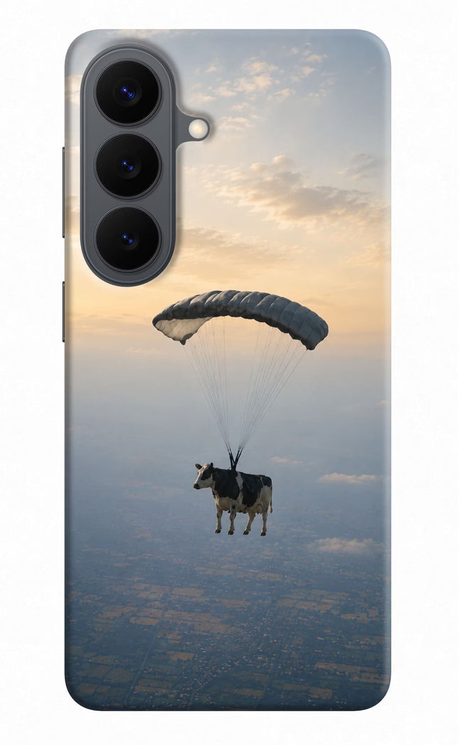 Skydiving Cow Samsung S26 Hard Case Back Cover by Casekaro