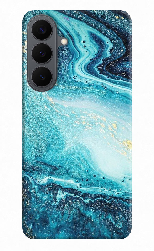 Blue Glitter Marble Samsung S26 Plus Back Cover