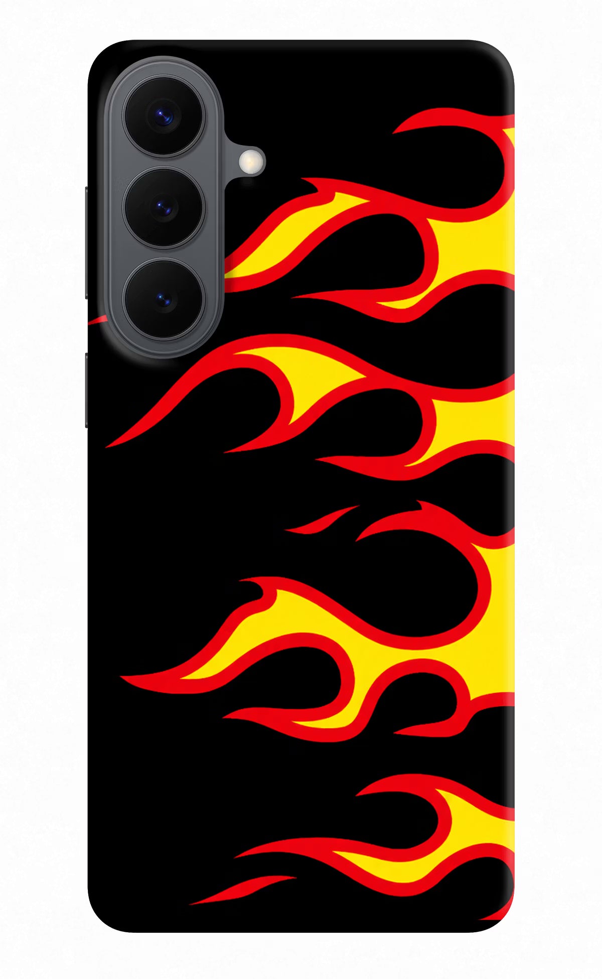Side Sweep Flames Samsung S26 Plus Hard Case Back Cover by Casekaro