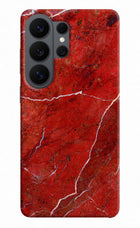 Red Marble Design Samsung S26 Ultra Back Cover