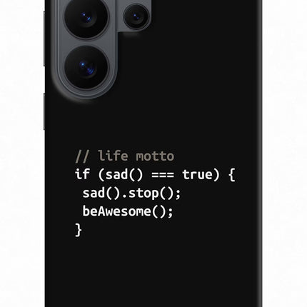 Life Motto Code Samsung S26 Ultra Back Cover