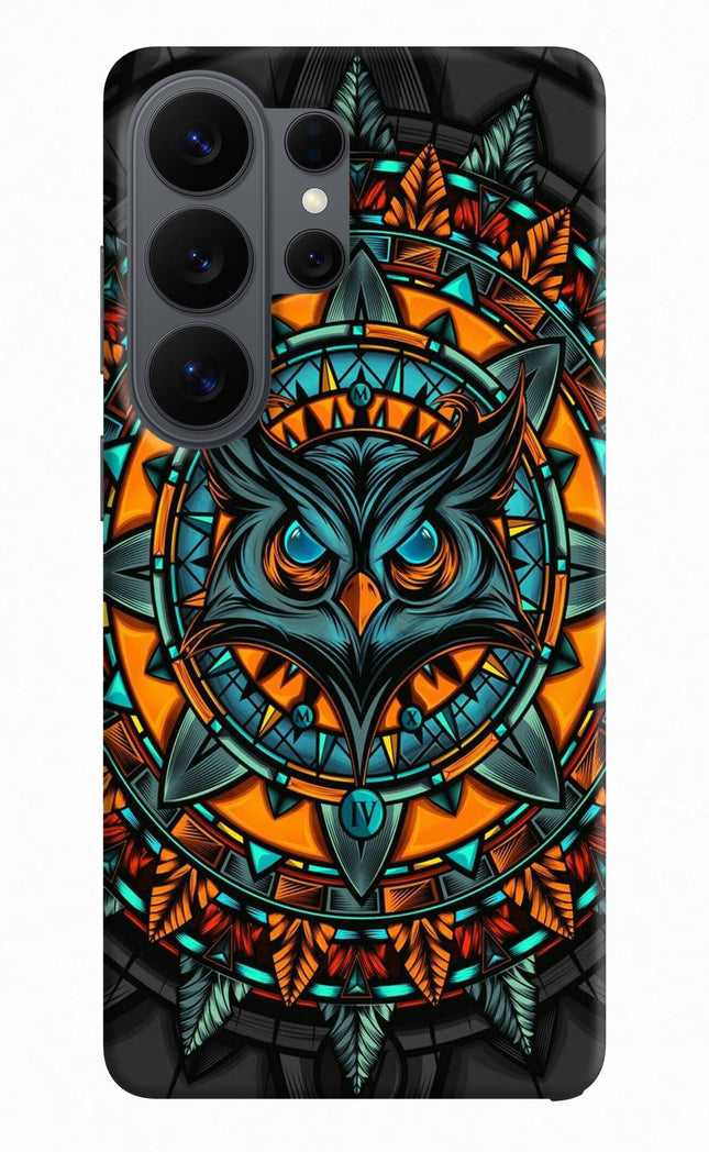 Angry Owl Art Samsung S26 Ultra Hard Case Back Cover by Casekaro