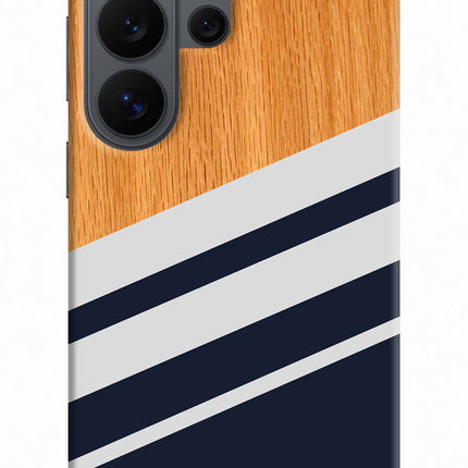 Blue and white wooden Samsung S26 Ultra Back Cover