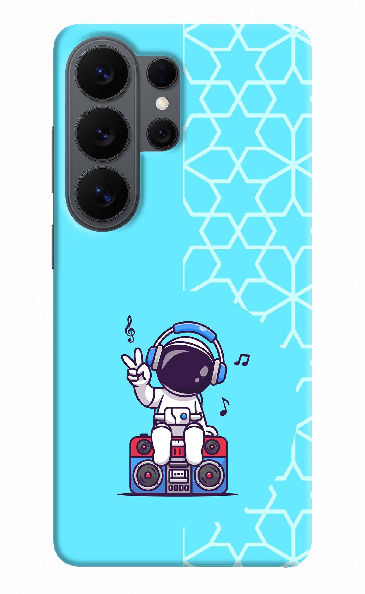 Cute Astronaut Chilling Samsung S26 Ultra Back Cover