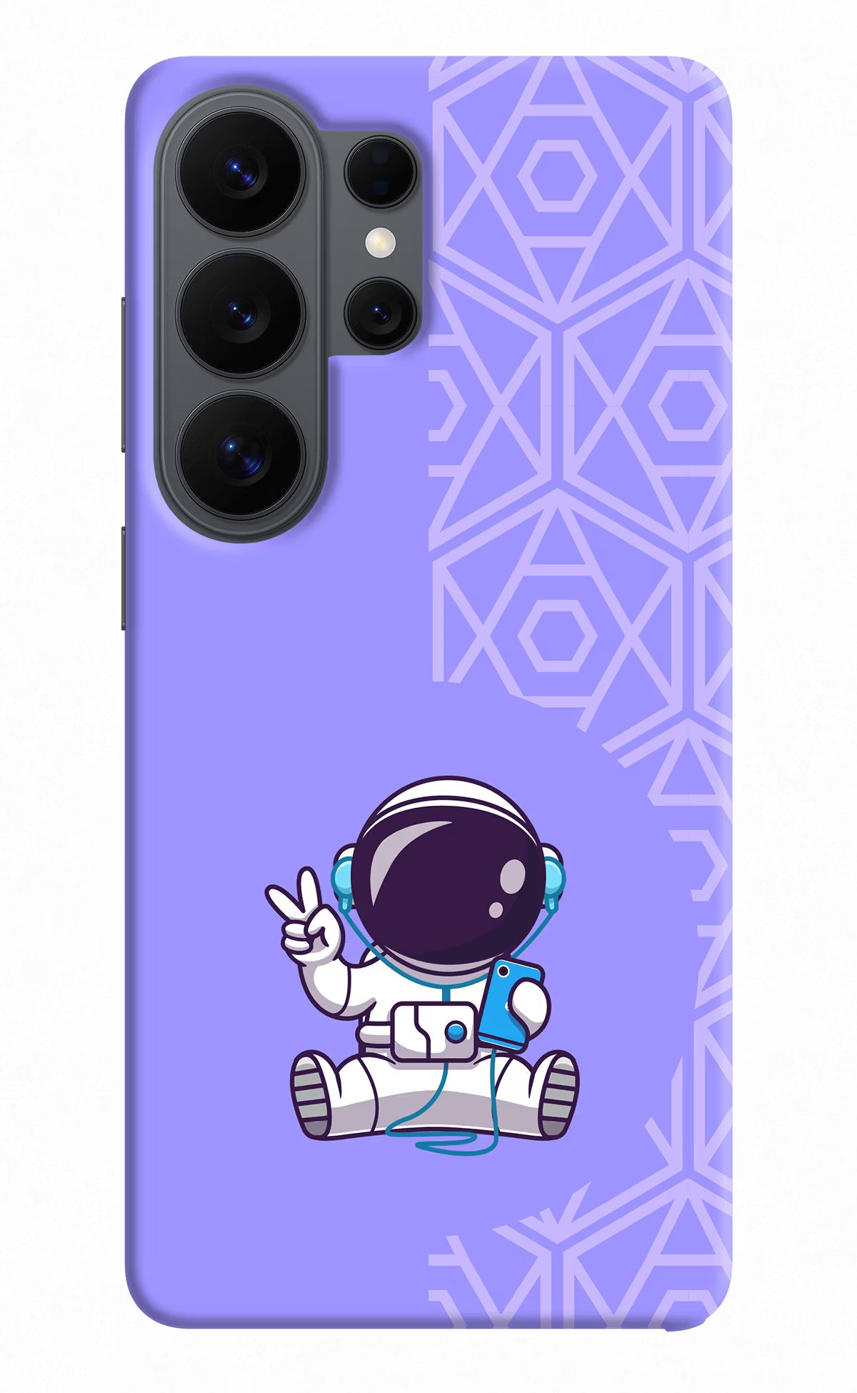 Cute Astronaut Chilling Samsung S26 Ultra Back Cover