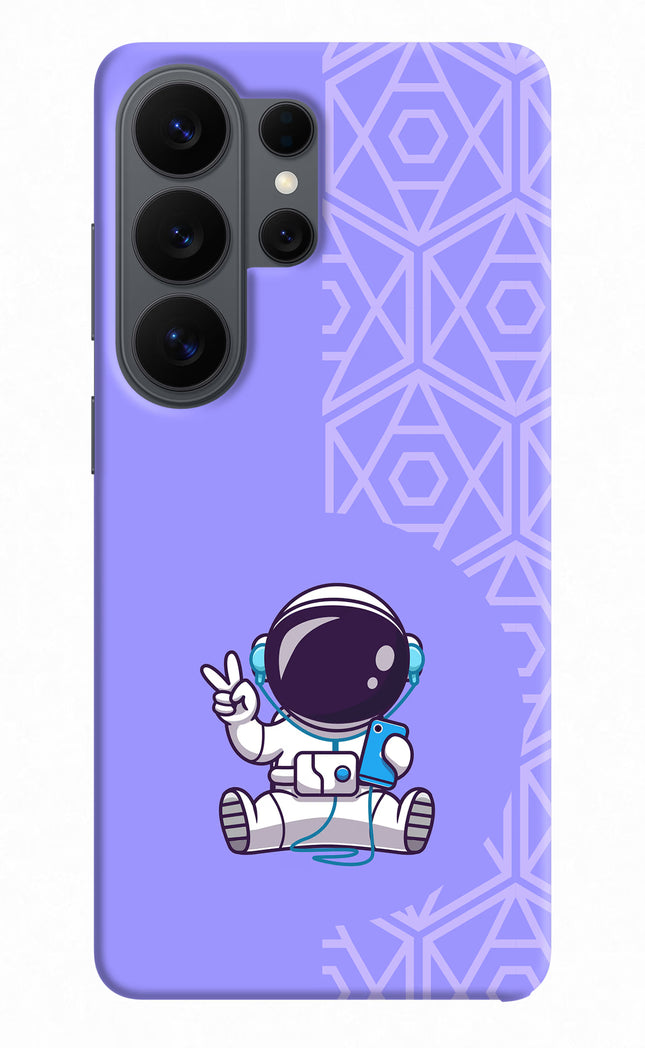 Cute Astronaut Chilling Samsung S26 Ultra Hard Case Back Cover by Casekaro