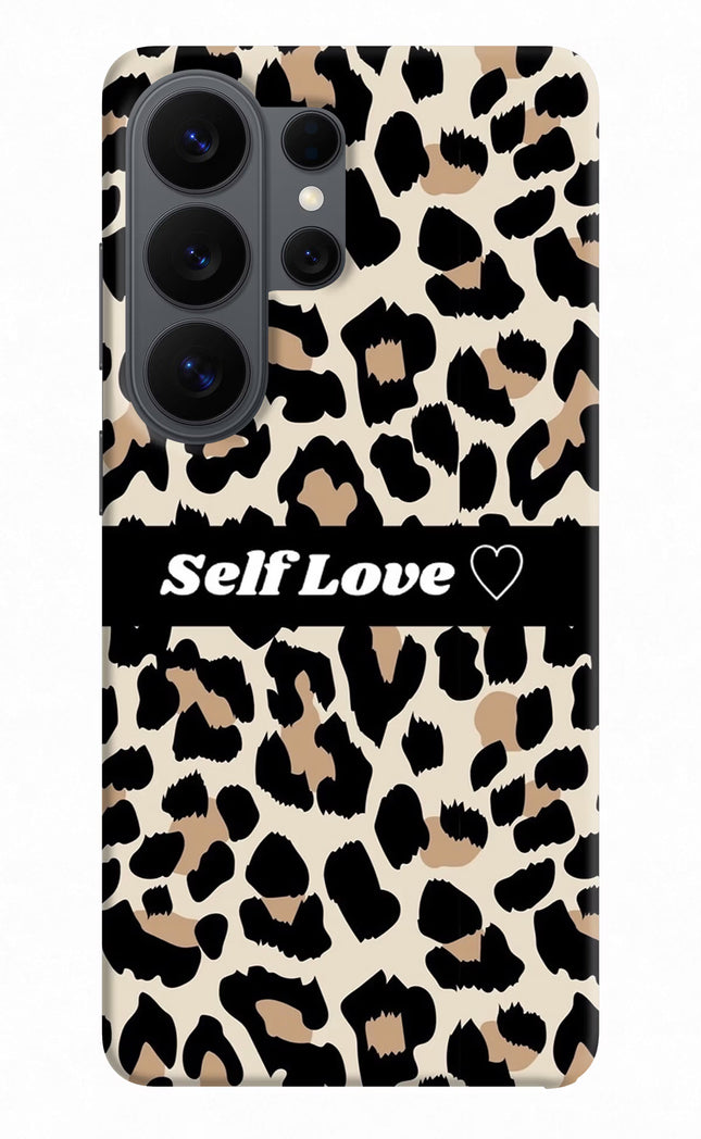 Leopard Print Self Love Samsung S26 Ultra Back Cover