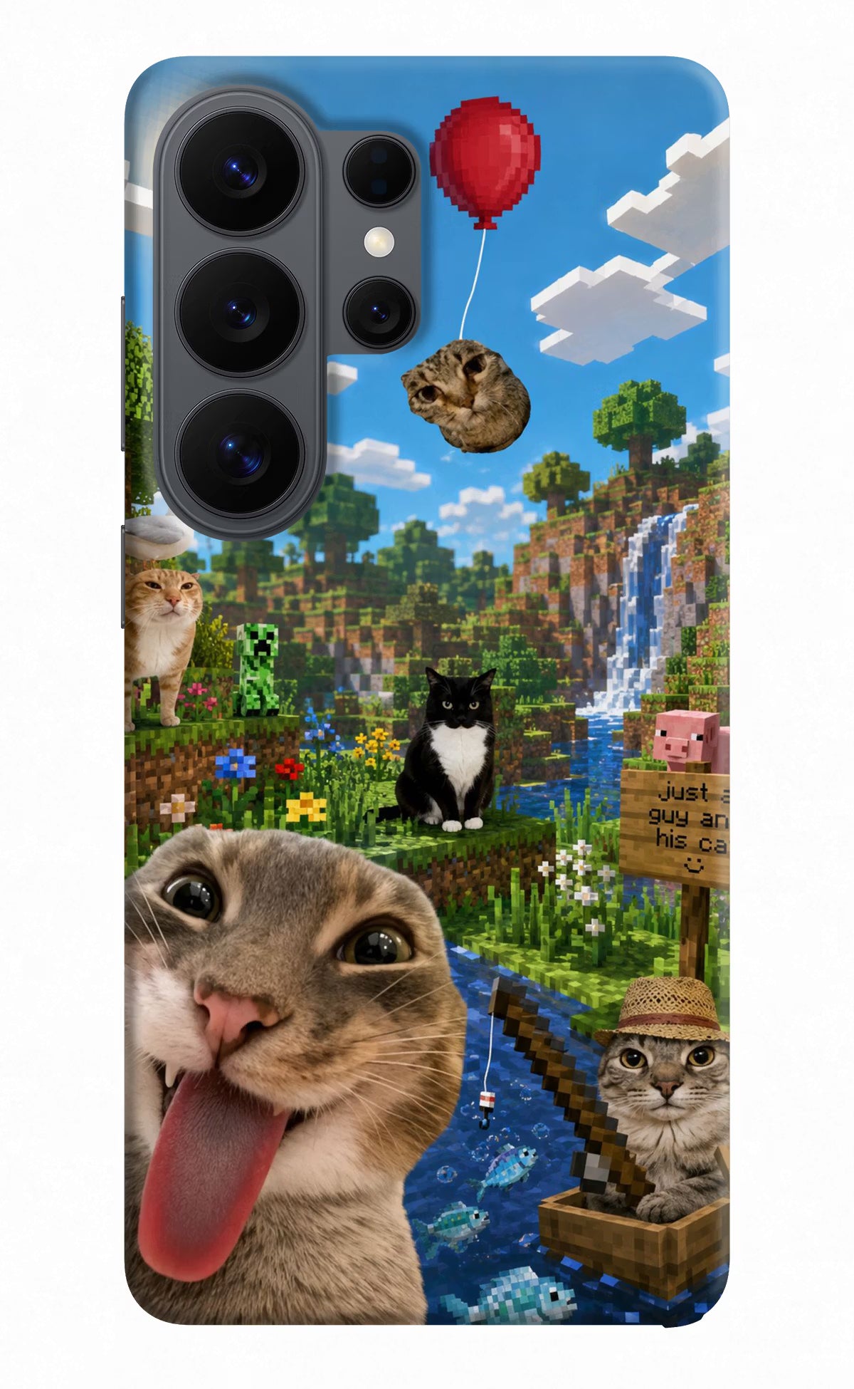 Minecraft Cat Chaos Samsung S26 Ultra Back Cover
