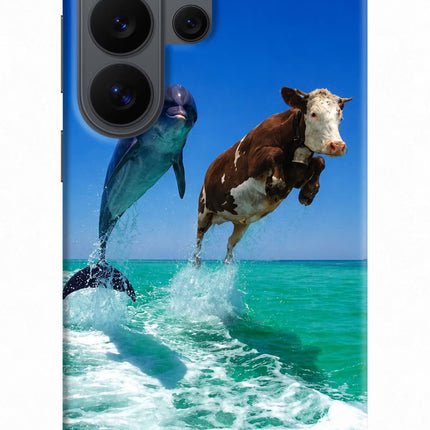 Dolphin vs Cow Samsung S26 Ultra Hard Case Back Cover by Casekaro