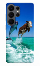 Dolphin vs Cow Samsung S26 Ultra Hard Case Back Cover by Casekaro
