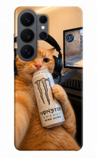 Gamer Cat Energy Samsung S26 Ultra Hard Case Back Cover by Casekaro