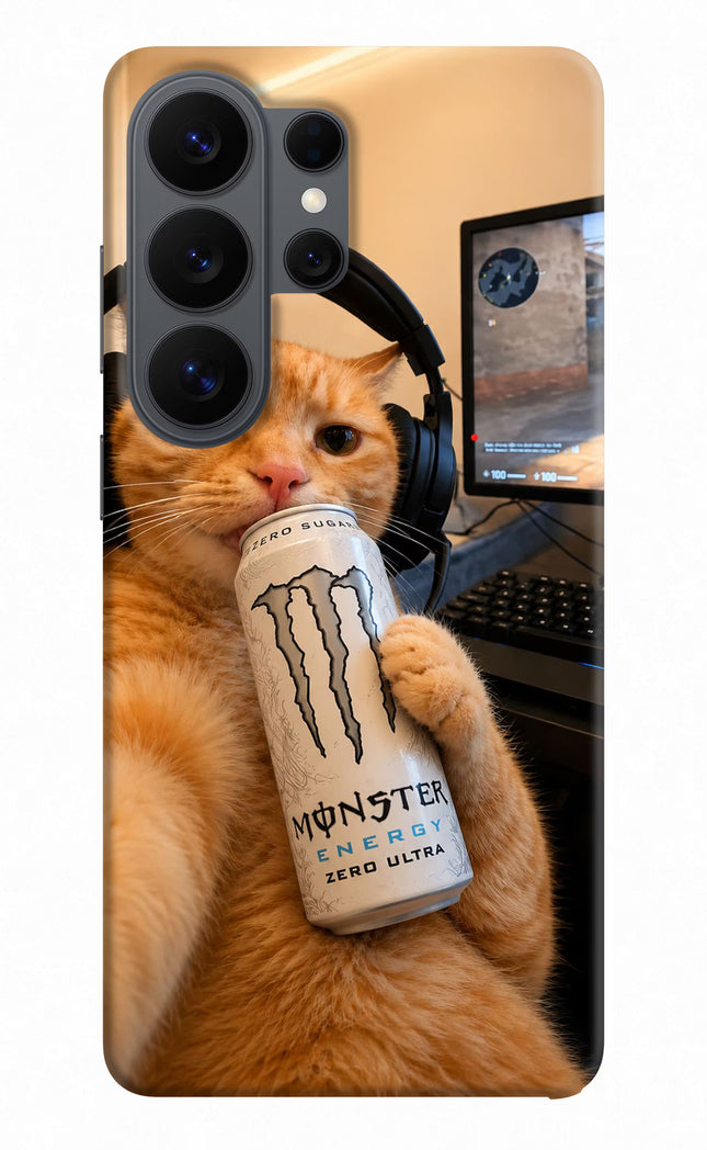 Gamer Cat Energy Samsung S26 Ultra Hard Case Back Cover by Casekaro