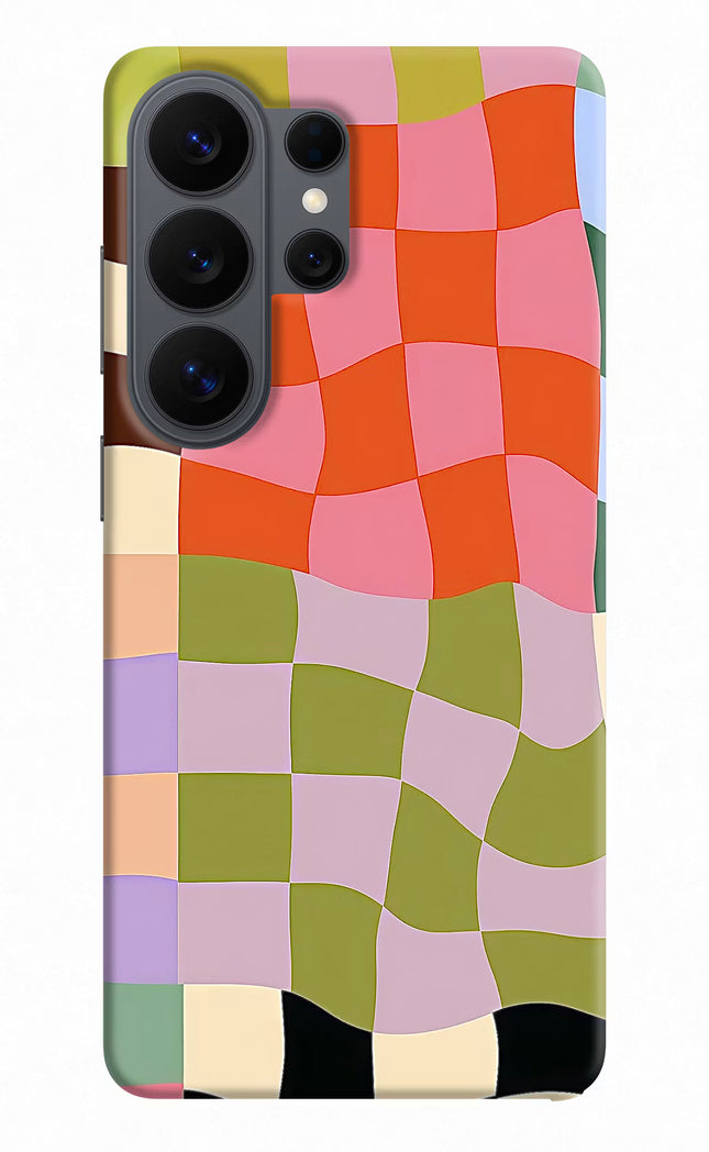 Wavy Grid Samsung S26 Ultra Hard Case Back Cover by Casekaro