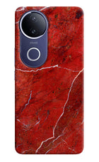 Red Marble Design Vivo V50e 5G Hard Case Back Cover by Casekaro