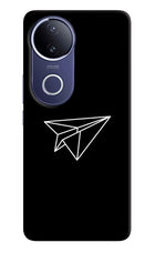Paper Plane White Vivo V50e 5G Hard Case Back Cover by Casekaro