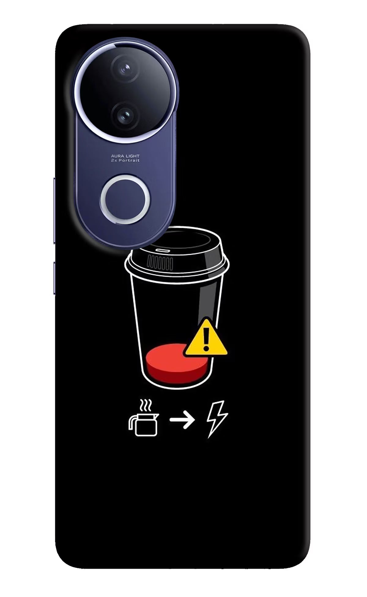 Coffee Vivo V50e 5G Hard Case Back Cover by Casekaro