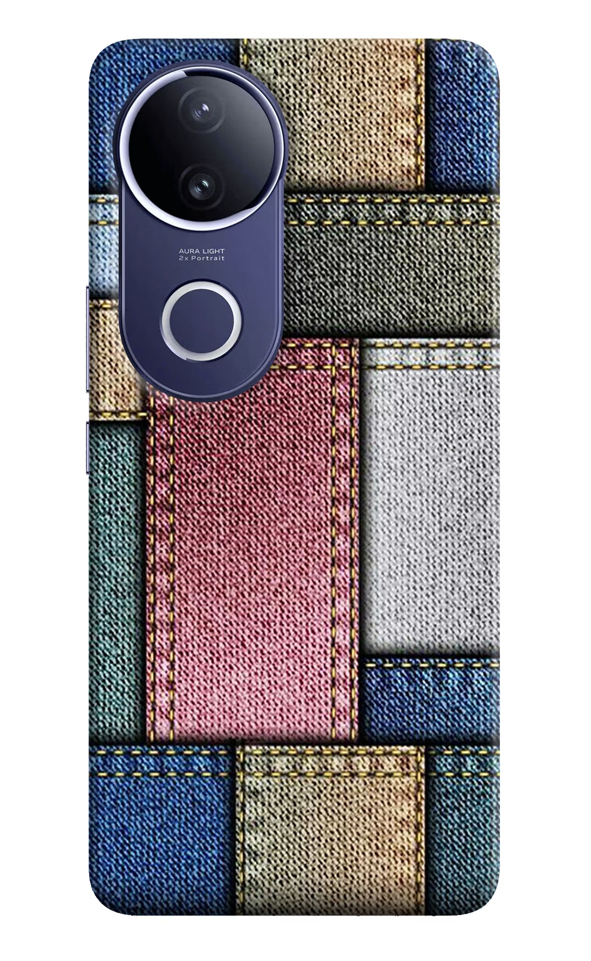 Multicolor Jeans Vivo V50e 5G Hard Case Back Cover by Casekaro