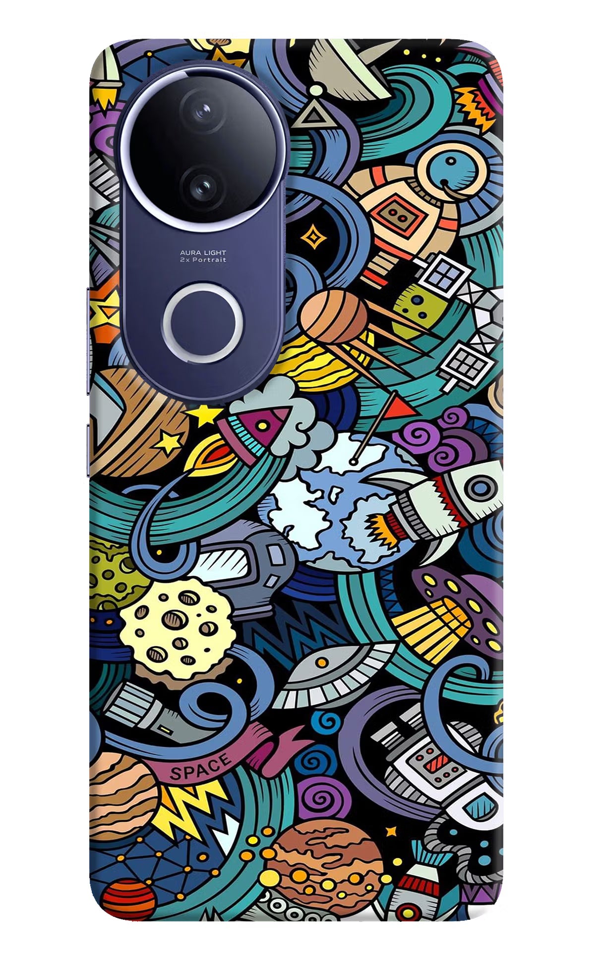 Space Abstract Vivo V50e 5G Hard Case Back Cover by Casekaro