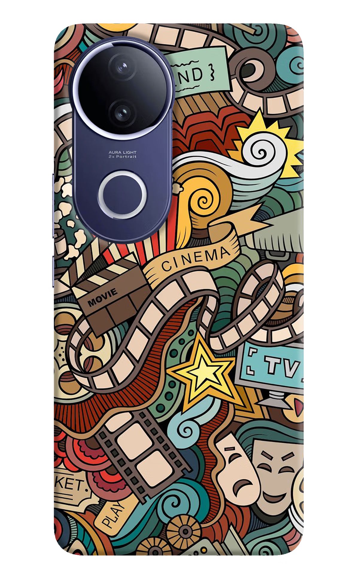 Cinema Abstract Vivo V50e 5G Hard Case Back Cover by Casekaro