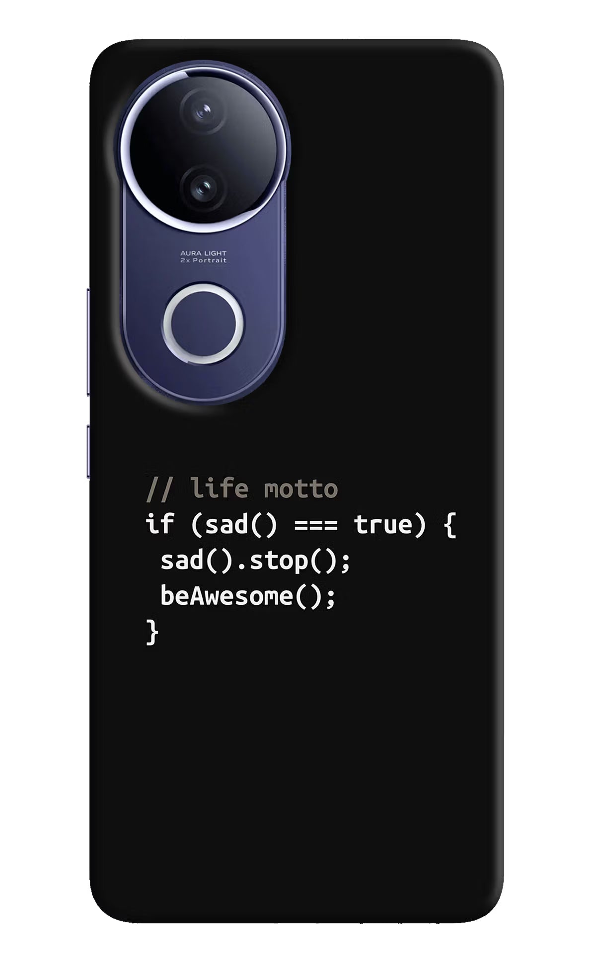 Life Motto Code Vivo V50e 5G Hard Case Back Cover by Casekaro