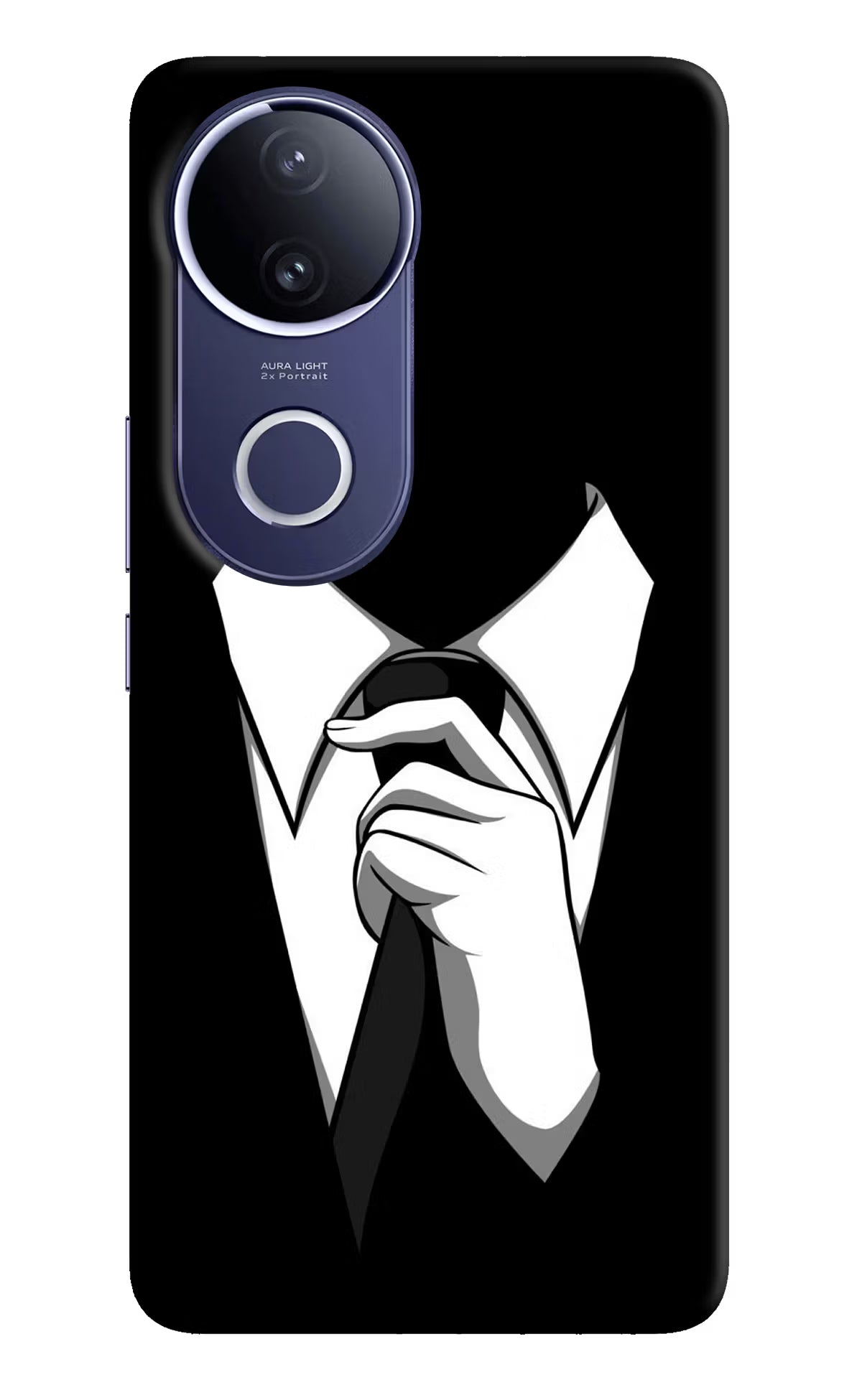 Black Tie Vivo V50e 5G Hard Case Back Cover by Casekaro