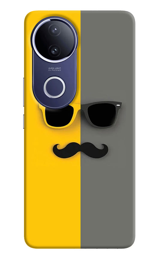 Sunglasses with Mustache Vivo V50e 5G Hard Case Back Cover by Casekaro