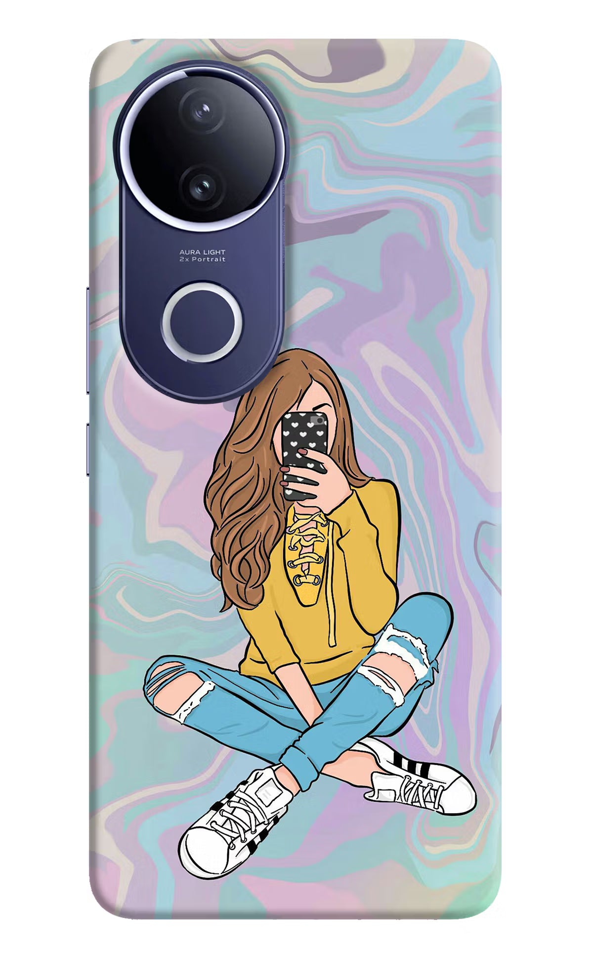 Selfie Girl Vivo V50e 5G Hard Case Back Cover by Casekaro