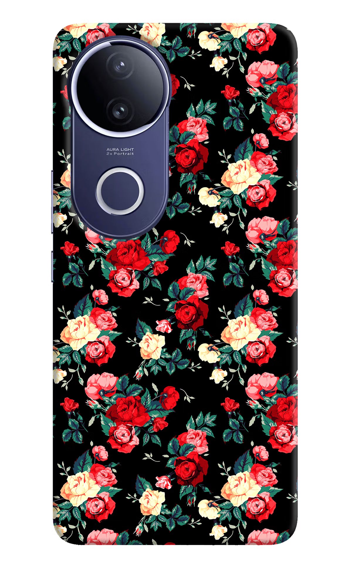 Rose Pattern Vivo V50e 5G Hard Case Back Cover by Casekaro